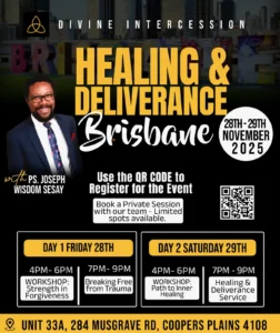 Event artwork – Healing & Deliverance Sydney